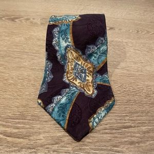Oscar de la renta paisley tie blue purple